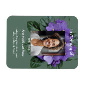 Memorial Keepsake African Violet Magnet (Horizontal)