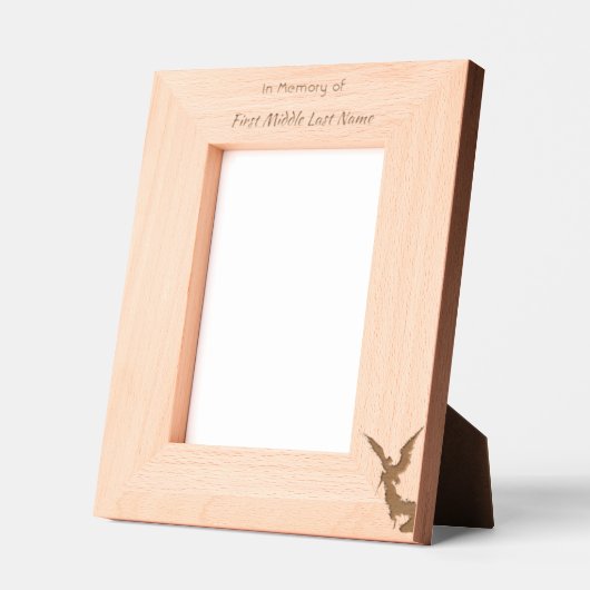 Memorial Keepsake Angel Reaching  Geätzte Rahmen (Links)