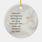 Memorial Keepsake Angel Reaching  Keramik Ornament (Hinten)