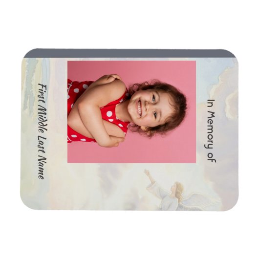 Memorial Keepsake Angel Reaching out Magnet (Horizontal)