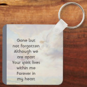 Memorial Keepsake Angel Reaching Schlüsselanhänger (Rückseite)