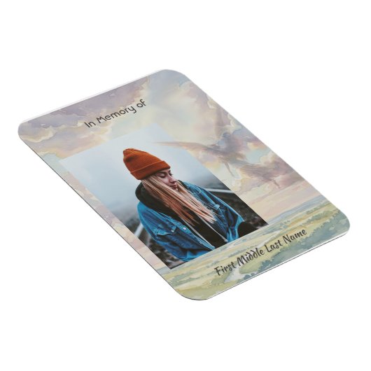 Memorial Keepsake Angel Sky Clouds Magnet (Rechte Seite)