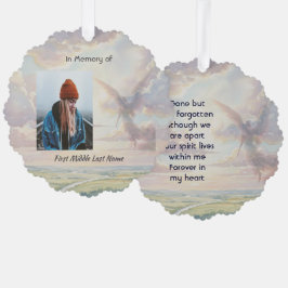 Memorial Keepsake Angel Sky Clouds Ornament Karte