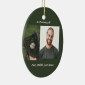 Memorial Keepsake Baseball Game Player  Keramik Ornament (Rechts)