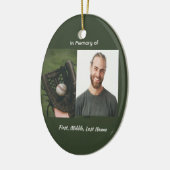 Memorial Keepsake Baseball Game Player  Keramik Ornament (Links)