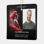 Memorial Keepsake Baseball Softball Keramikornament (Links)