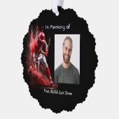 Memorial Keepsake Baseball Softball Ornament Karte (Links)