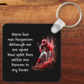  Memorial Keepsake Baseball Softball  Schlüsselanhänger (Rückseite)