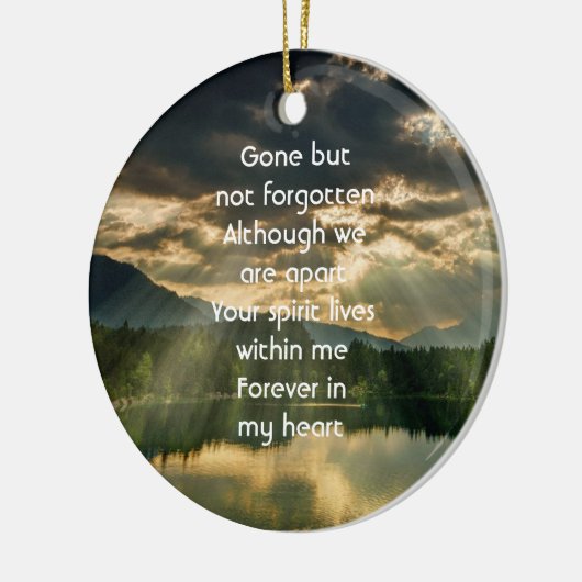 Memorial Keepsake Beautiful Lake Beach Keramik Ornament (Links)