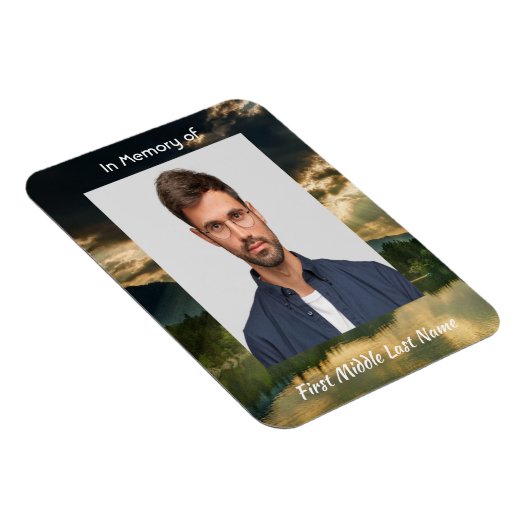 Memorial Keepsake Beautiful Lake Beach  Magnet (Rechte Seite)