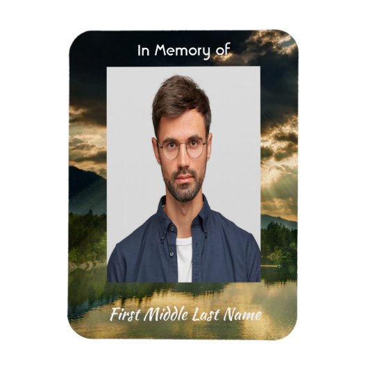 Memorial Keepsake Beautiful Lake Beach  Magnet (Vertikal)