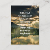 Memorial Keepsake Beautiful Lake Beach Visitenkarte (Vorderseite)