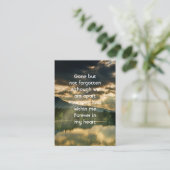 Memorial Keepsake Beautiful Lake Beach Visitenkarte (Stehend Vorderseite)