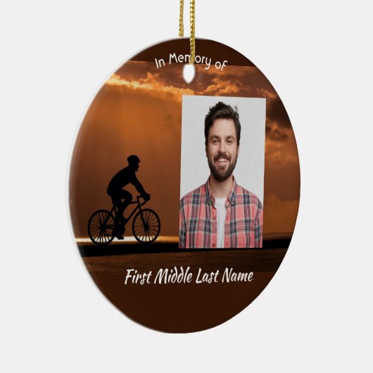 Memorial Keepsake Biking Cycling Bike Keramik Ornament (Rechts)