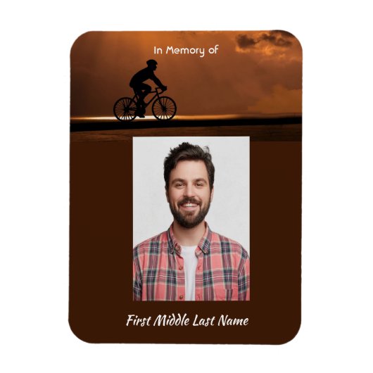 Memorial Keepsake Biking Cycling Bike  Magnet (Vertikal)