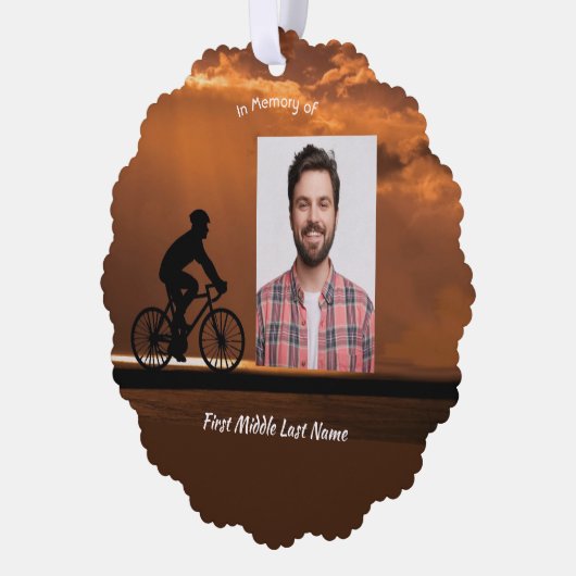Memorial Keepsake Biking Cycling Bike Ornament Karte (Links)