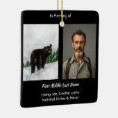 Memorial Keepsake Black Bear Animal Keramikornament (Rechts)