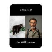 Memorial Keepsake Black Bear Animal Magnet (Vertikal)