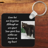 Memorial Keepsake Black Bear Animal Schlüsselanhänger (Rückseite)