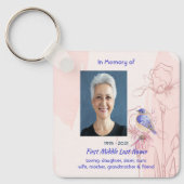 Memorial Keepsake Bluebird Garden Schlüsselanhänger (Vorderseite)