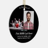  Memorial Keepsake Bowling Bowler Keramik Ornament (Rechts)
