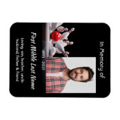 Memorial Keepsake Bowling Bowler Magnet (Horizontal)
