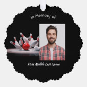  Memorial Keepsake Bowling Bowler Ornament Karte (Vorderseite)