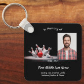 Memorial Keepsake Bowling Bowler Schlüsselanhänger (Vorderseite)