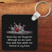 Memorial Keepsake Bowling Bowler Schlüsselanhänger (Rückseite)