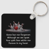 Memorial Keepsake Bowling Bowler Schlüsselanhänger (Rückseite)