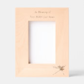 Memorial Keepsake  Card Dragonfly Dewdrops Geätzte Rahmen (Vorderseite)