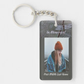 Memorial Keepsake Card Dragonfly Dewdrops Schlüsselanhänger (Vorderseite)