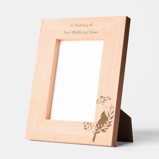 Memorial Keepsake Cardinal Bird Geätzte Rahmen (Links)