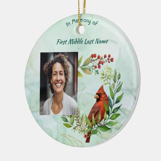 Memorial Keepsake Cardinal Bird Keramik Ornament (Links)