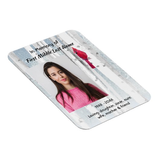 Memorial Keepsake Cardinal Bird Magnet (Rechte Seite)