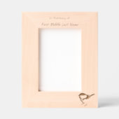 Memorial Keepsake Chickadee Bird Winter  Geätzte Rahmen (Vorderseite)