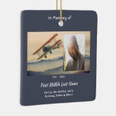 Memorial Keepsake Clouds Biplane Sky Keramikornament (Rechts)