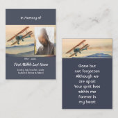 Memorial Keepsake Clouds Biplane Sky Visitenkarte (Vorne/Hinten)
