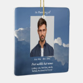 Memorial Keepsake Clouds Sky Heavenly Keramikornament (Rechts)
