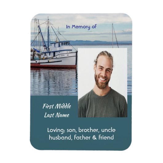 Memorial Keepsake Commercial Fisherman Magnet (Vertikal)