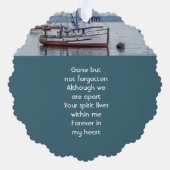 Memorial Keepsake Commercial Fisherman Ornament Karte (Rückseite)