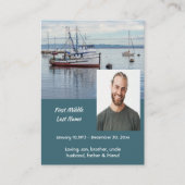 Memorial Keepsake Commercial Fisherman Telefonnummerkarte (Vorderseite)