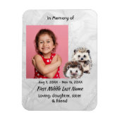 Memorial Keepsake Cute Hedgehog Children Magnet (Vertikal)