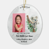 Memorial Keepsake Cute Koala Children Keramik Ornament (Links)