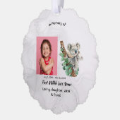 Memorial Keepsake Cute Koala Children Ornament Karte (Links)
