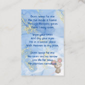 Memorial Keepsake Cute Little Mouse Children Visitenkarte (Rückseite)