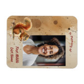 Memorial Keepsake Cute Red Squirrel Magnet (Horizontal)