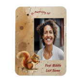 Memorial Keepsake Cute Red Squirrel Magnet (Vertikal)