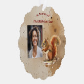 Memorial Keepsake Cute Red Squirrel Ornament Karte (Rechts)