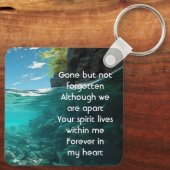 Memorial Keepsake Deep Sea Diving Diver Schlüsselanhänger (Rückseite)